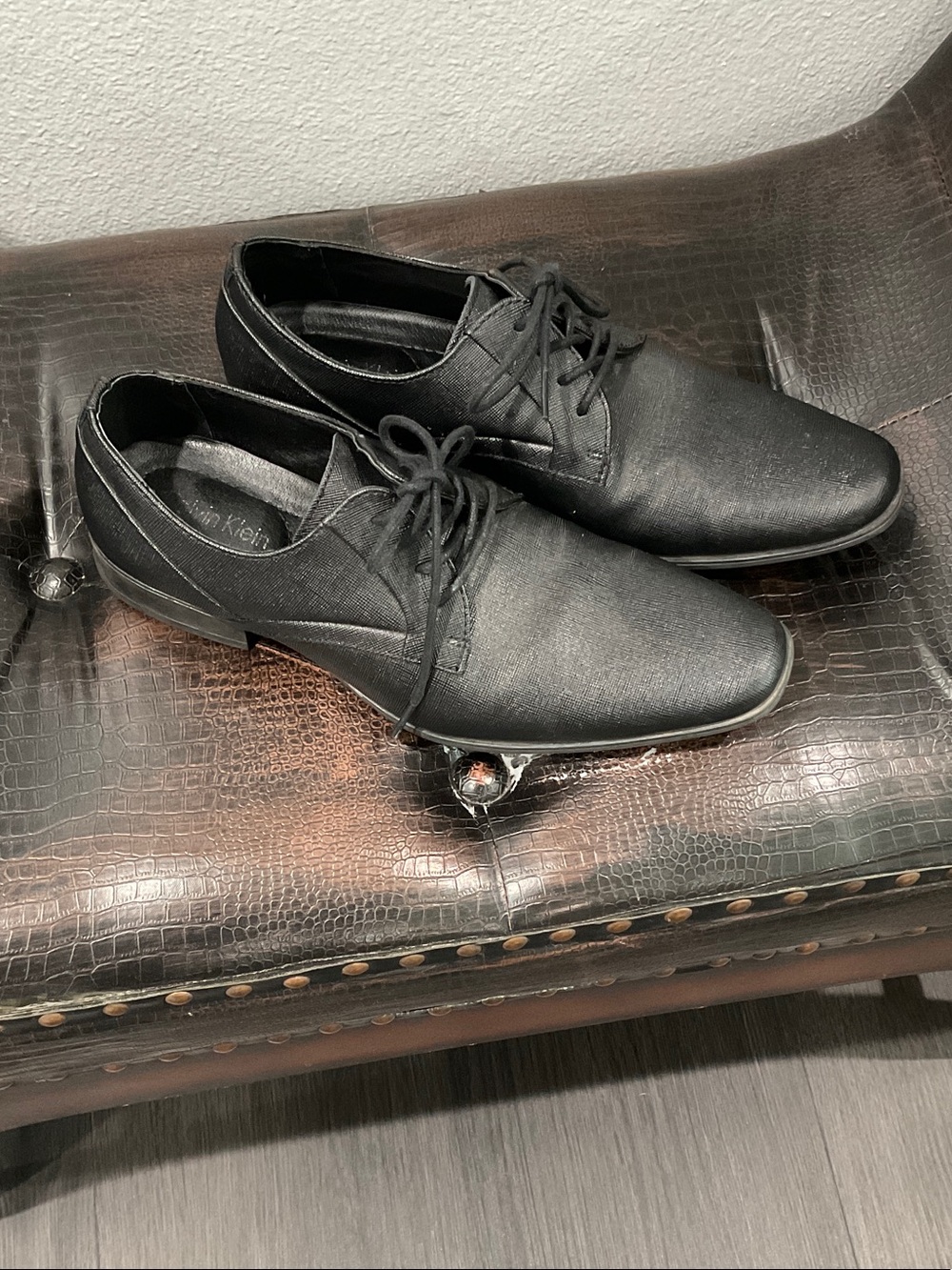 Calvin Klein Black Men's Lace-Up Oxfords